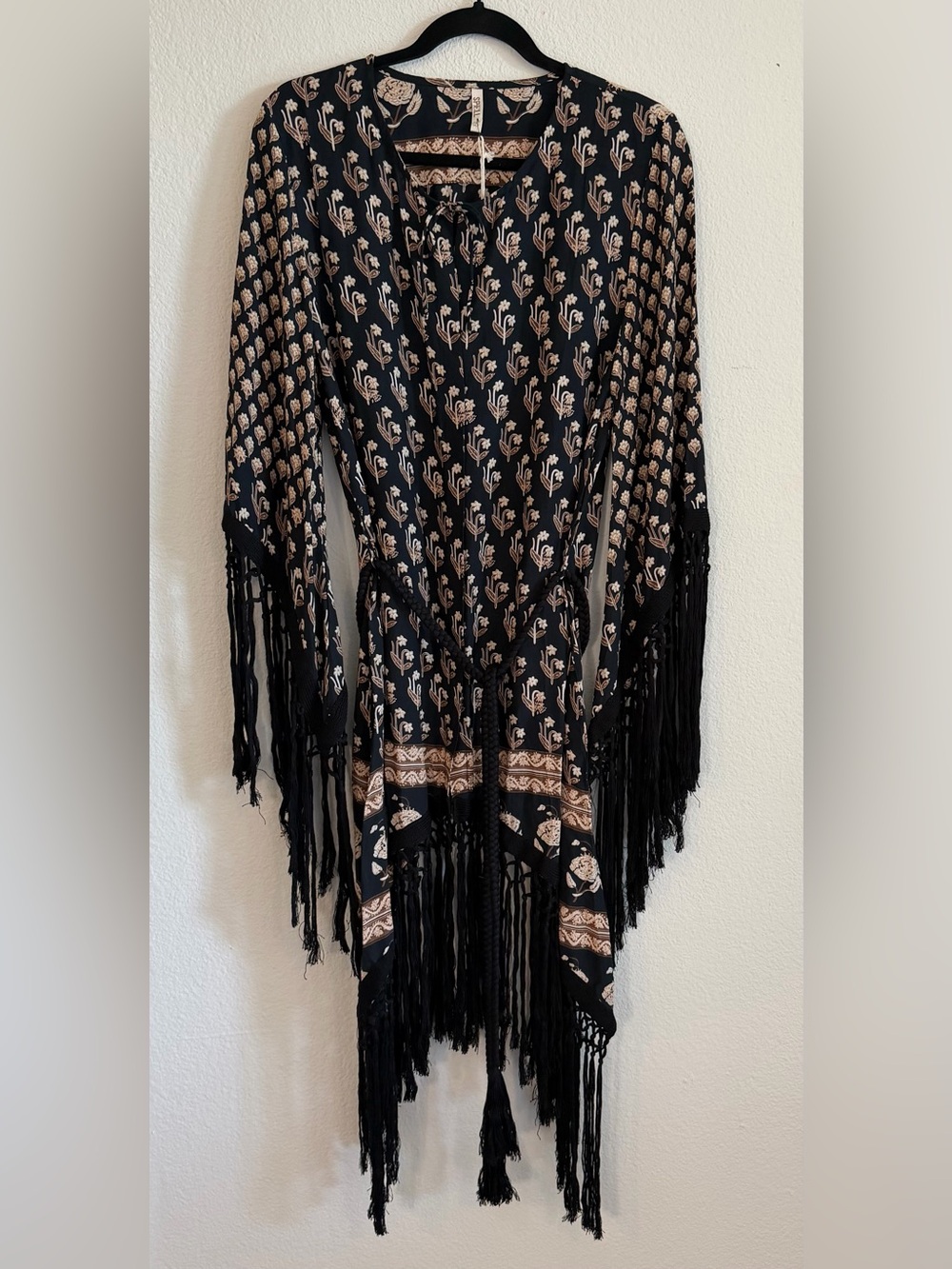 Spell Bohemian Royale Tassel Kimono Charcoal OS NWT ✨ Rare Archive 2014